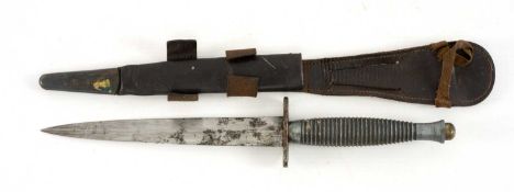 MILITARY CLUB HOUSE: FAIRBAIRN SYKES TYPE KNIFE, by William Rodgers (Sheffield), with 17.5cms double