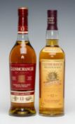 WINE, WHISKY & SPIRITS CLUB HOUSE: TWO BOTTLES OF GLENMORANGIE 12YO, one Millenium Malt, 40%,