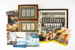 CRICKET / FOOTBALL CLUB HOUSE: BLACK & WHITE PHOTOGRAPH, signed by Jim Laker and the Australian