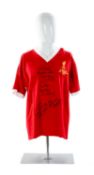 FOOTBALL CLUB HOUSE: LIVERPOOL FC SIGNED REPLICA SHIRT to commemorate the 1977 European Cup Win,