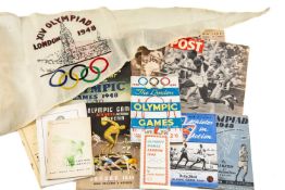 OLYMPICS CLUB HOUSE: 1948 LONDON OLYMPIC GAMES, comprising colour printed pennant; 'The London