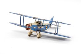 MODEL CLUB HOUSE: MECCANO CONSTRUCTOR AEROPLANE, single radial-engine commercial biplane, pale