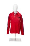 RUGBY UNION CLUB HOUSE: FRENCH JERSEY in red with no emblem applied other than Adidas logo to