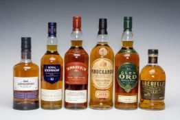 WINE, WHISKY & SPIRITS CLUB HOUSE: SIX BOTTLES OF MALT WHISKY, comprising Knockando 1979, 43%,
