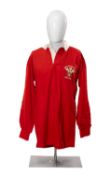 RUGBY UNION CLUB HOUSE: 1981 WELSH RUGBY UNION CENTENARY UNUSED SQUAD JERSEY, embroidery to the
