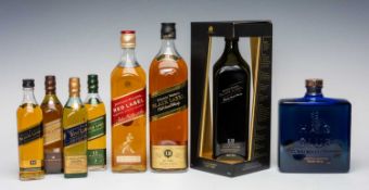 WINE, WHISKY & SPIRITS CLUB HOUSE: SELECTION OF JOHNNIE WALKER & HAIG CLUB WHISKY, including Black