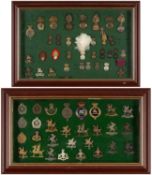 MILITARY CLUB HOUSE: COLLECTION OF CAP BADGES, SLIDERS, ETC., to include Royal Monmouthshire Royal