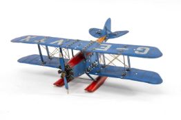 MODEL CLUB HOUSE: MECCANO CONSTRUCTOR AEROPLANE, single radial-engine seaplane, twin open cockpit
