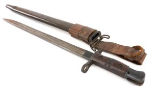 MILITARY CLUB HOUSE: REMINGTON M1917 BAYONET, the 42.5cm single-edged fullered blade stamped to