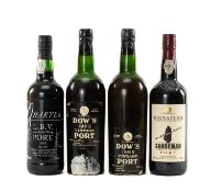 WINE, WHISKY & SPIRITS CLUB HOUSE: TWO BOTTLES OF DOW'S 1963 VINTAGE PORT, together with one