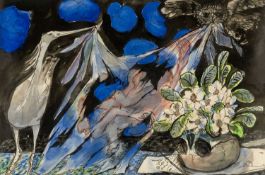 ‡ CERI RICHARDS CBE (1903-1971) pencil, pen, brush, black ink and gouache - entitled verso, '