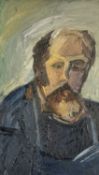 ‡ PETER PRENDERGAST (1946-2007) oil on board - entitled verso, 'Self Portrait', signed and dated