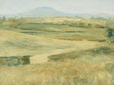 ‡ IVOR DAVIES MBE (b. 1935) oil on canvas - entitled verso, 'A View of the Skirrid from Berllanderi,