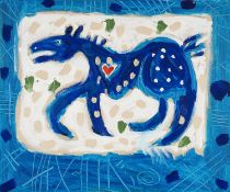 ‡ WILLIAM BROWN (b.1953) oil on canvas - entitled verso, 'En Plein Coeur, Romp! / Right in the