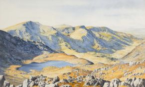 ‡ MAX HAMBLEN watercolour - Nant Ffrancon, signed, 61 x 102cms Provenance: private collection