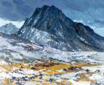 ‡ GWILYM PRICHARD (1931-2015) oil on canvas - entitled verso, 'Tryfan' on Martin Tinney Gallery