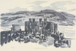 ‡ SIR KYFFIN WILLIAMS RA (1918-2006) limited edition (artist's proof) lithograph - Conwy Castle,