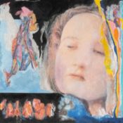 ‡ ROBERT ALWYN HUGHES (b.1935) watercolour, ink and gesso - entitled verso, 'Homage to Exhibit No.