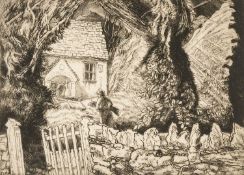 ‡ EDGAR HOLLOWAY (1914-2008) limited edition (8/50) etching - entitled 'Capel-y-Ffin' on Wolseley