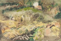 ‡ JOHN PIPER (1903-1992) print - entitled, 'Llangloffan', with blind stamp, fully signed in