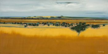 ‡ DAVID HUMPHREYS (b.1937) oil on canvas - entitled verso, 'On the Way to Rye', signed, dated