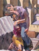 ‡ KEVIN SINNOTT (b.1947) oil on canvas - entitled verso, 'The Outsiders' on Martin Tinney Gallery