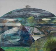 ‡ JACK CRABBTREE (b.1938) oil on panel - entitled verso, 'Bedwas Head Colliery' on Manor House