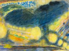 ERNEST ZOBOLE (1927-1999) mixed media - semi-abstract landscape, 29 x 39cms Provenance: from