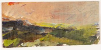 ‡ PETER PRENDERGAST (1946-2007) oil on panel - entitled verso, 'Sky Over Deiniolen', signed and