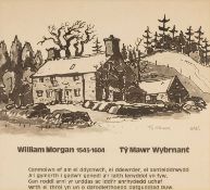 ‡ SIR KYFFIN WILLIAMS RA (1918-2006) print - entitled, 'Tŷ Mawr, Wybrnant', the birthplace of