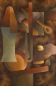‡ ROBERT HUNTER (1920-1996) oil on board - entitled verso, 'Abstract Composition', inscribed and