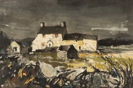 ‡ DONALD MCINTYRE (2023-2009) watercolour - entitled verso, 'Hafod-Y-Brain', 36 x 54cms