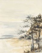 ‡ VALERIE GANZ (1936-2015) watercolour - entitled 'Caswell Bay', signed, 49 x 39cms Provenance: