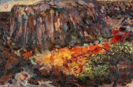 ‡ DAN LLYWELYN HALL (b. 1980) oil on canvas - entitled verso 'The Rot of Wales, Llanberis Pass',