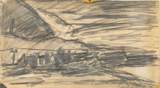 PETER PRENDERGAST (1946-2007) pencil on paper - entitled verso, 'Mist Beyond Gerlan', signed and