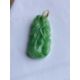 CHINESE JADEITE PENDANT & RATTAN BANGLE, pendant carved as a bamboo stem, apple green tone, yellow - Image 4 of 19