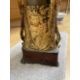 MING DYNASTY GILT LACQUERED BRONZE FIGURE OF AN OFFICIAL, late 17th C, standing in flowing robes - Image 8 of 9