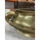 LARGE CHINESE BRONZE CENSER ON STAND, Qing Dynasty, bombé form with twin loop handles, on tripod - Image 13 of 13