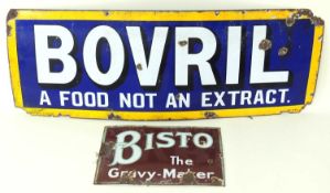 BOVRIL 'A FOOD NOT AN EXTRACT' ENAMEL SIGN, by Chromo, Wolverhampton, No. 541, 124 x 43cms; together