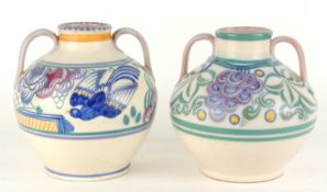 DATED POOLE BLUEBIRD PATTERN VASE, by Carter, Stabler & Adams, painted U.M.L.30, 1929, 18cms (h);