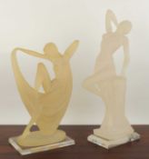 TWO HEREDITIES BELLA LUCE RESIN FIGURES in the Art Deco style, 45 and 34cms (h) (2) Provenance: