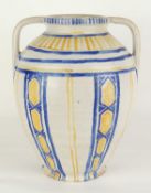 EARLY CARTER & CO. POOLE TWIN-HANDLED VASE, c. 1900-1908, ovoid form, 35cms (h) Provenance: The
