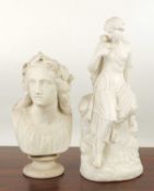 COPELAND PARIAN BUST OF OENONE, sculpted by W. C. Marshall, published 1860 for the Crystal Palace