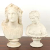 COPELAND PARIAN BUST OF OENONE, sculpted by W. C. Marshall, published 1860 for the Crystal Palace