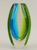 CATALOGUE AMENDMENT: CHINESE MADE GLASS VASE, PROBABLY DESIGNED BY JULIEN MACDONALD: Coloured and