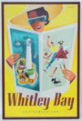 WHITLEY BAY, NORTHUMBERLAND ORIGINAL TRAVEL POSTER, finished in gouache, designed by Armstutz,