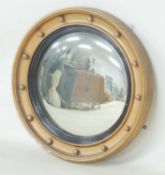VICTORIAN GILT CAVETTO & BALL FRAMED CONVEX WALL MIRROR, 64cms (diam.) Provenance: The collection of
