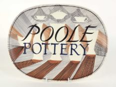 POOLE POTTERY DISPLAY PLAQUE, designed and originally painted by Ann Read, 1956, 35.5cms Provenance: