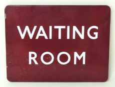 BRITISH RAILWAYS (M) SIGN: 'WAITING ROOM', 46 x 61cms Provenance: The collection of Philip