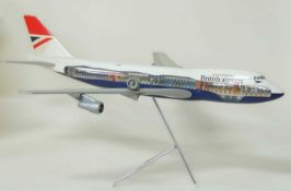 BRITISH AIRWAYS BOEING 747 PROMOTIONAL MODEL, with cut-out sides, probably late 1970s, 96 (l) x